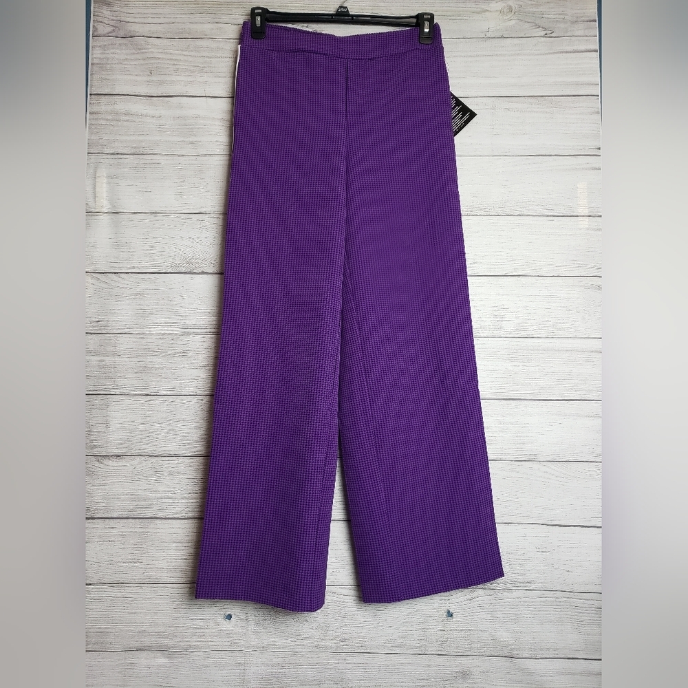 NWT Iman‎ Global Chic Track Pant Purple Black Womens Small